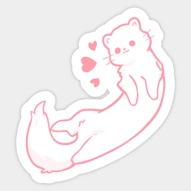 ferret Sticker by nekomachines